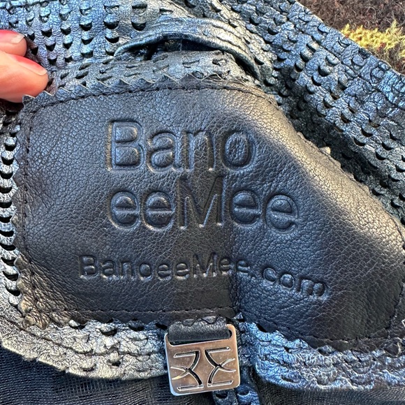 Genuine soft leather Banoeemee designer jacket/ blazer  in gunmetal silver - Picture 5 of 13